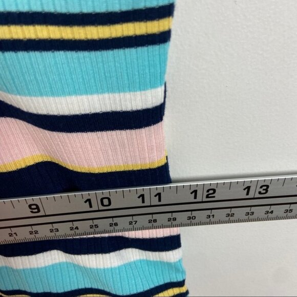 NEW Nordstrom AFRM Striped Bodysuit Double V Mooni Light Pastel Retro Sz XS - Picture 13 of 16